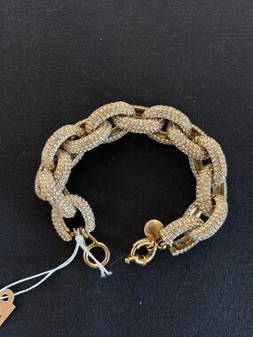 JCrew Chunky Link Rhinestone Bracelet